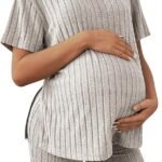MakeMeChic Women's Maternity Pajamas